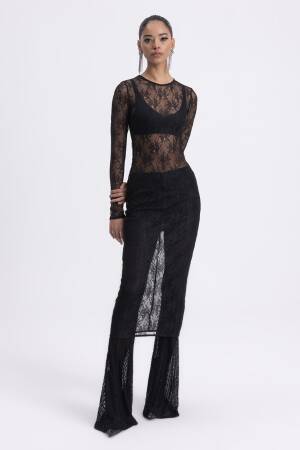 Flare Leg Lace Trousers - BSL - Globality Store - Women Clothes Wholesale Turkey
