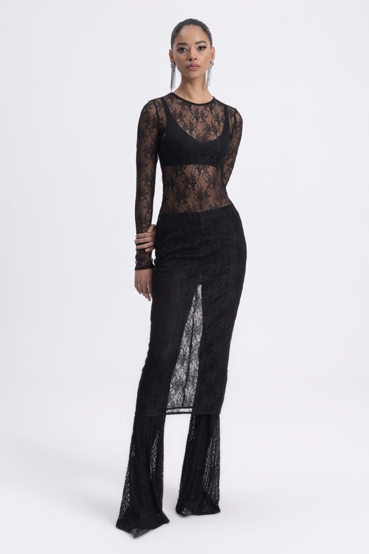 Flare Leg Lace Trousers