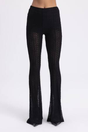 Flare Leg Lace Trousers - BSL - Globality Store - Women Clothes Wholesale Turkey