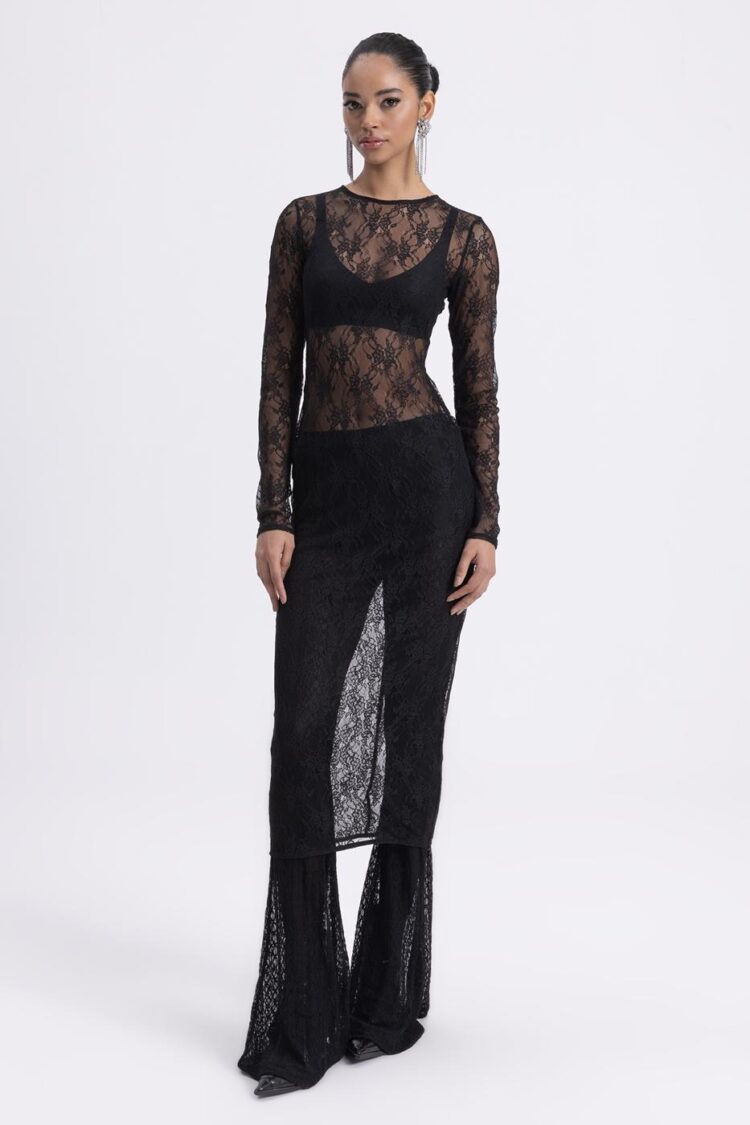 Flare Leg Lace Trousers - BSL - Globality Store - Women Clothes Wholesale Turkey