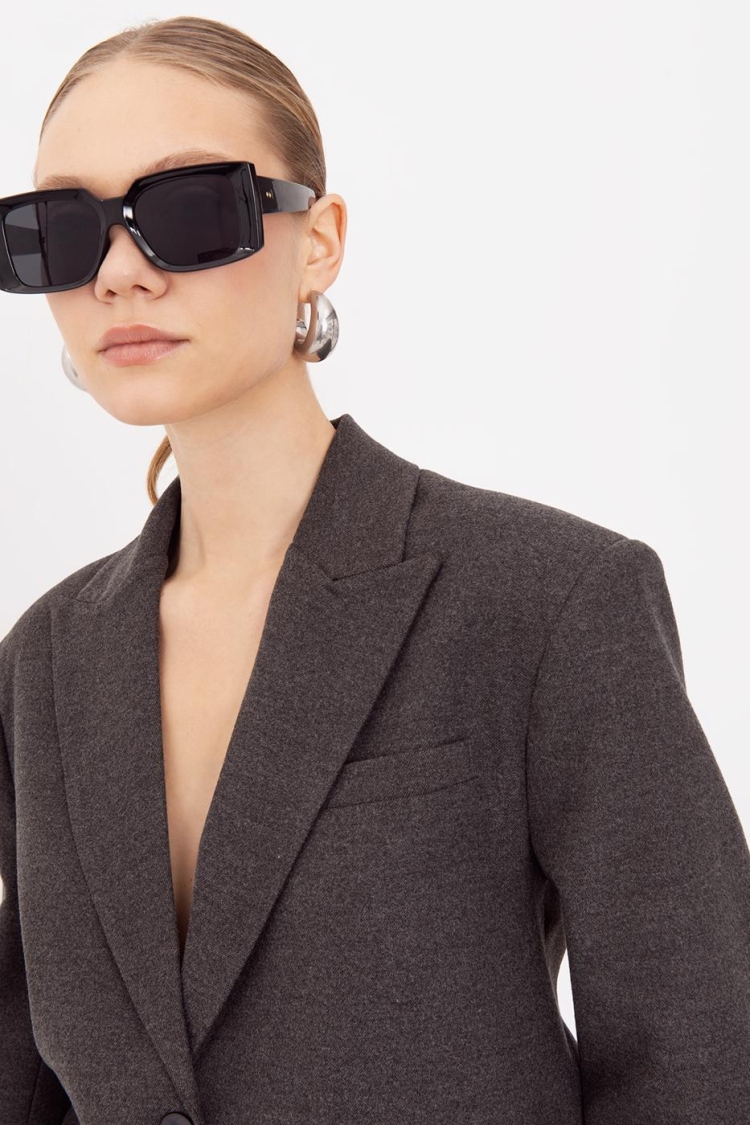 Oversize Crop Blazer Jacket