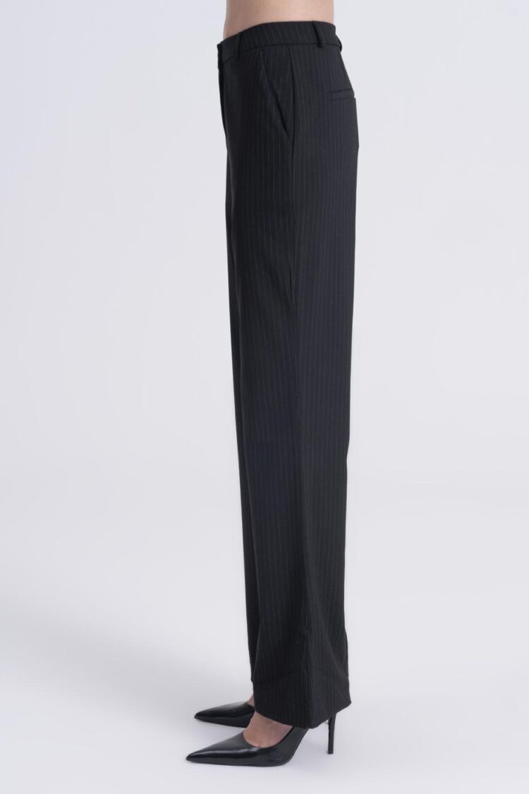 Straight Cut Fabric Trousers