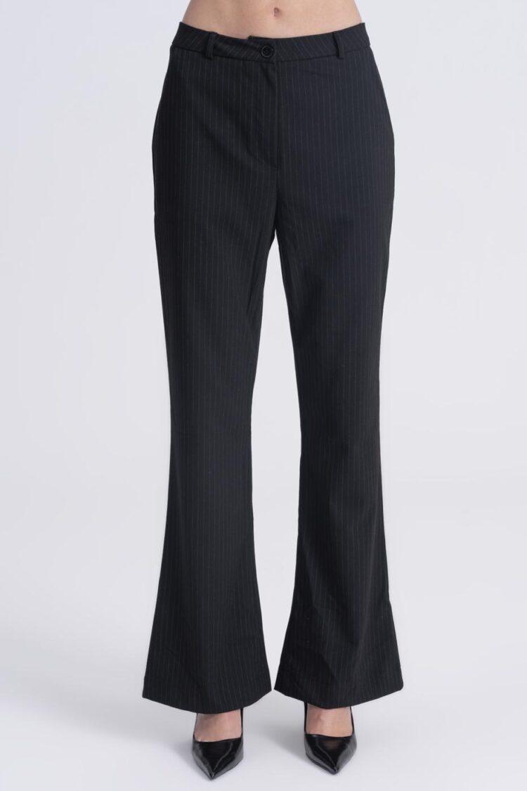 Straight Cut Fabric Trousers