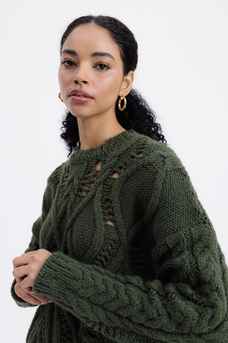 Openwork Patterned Sweater