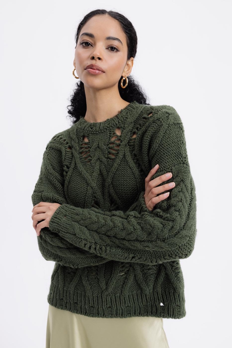 Openwork Patterned Sweater
