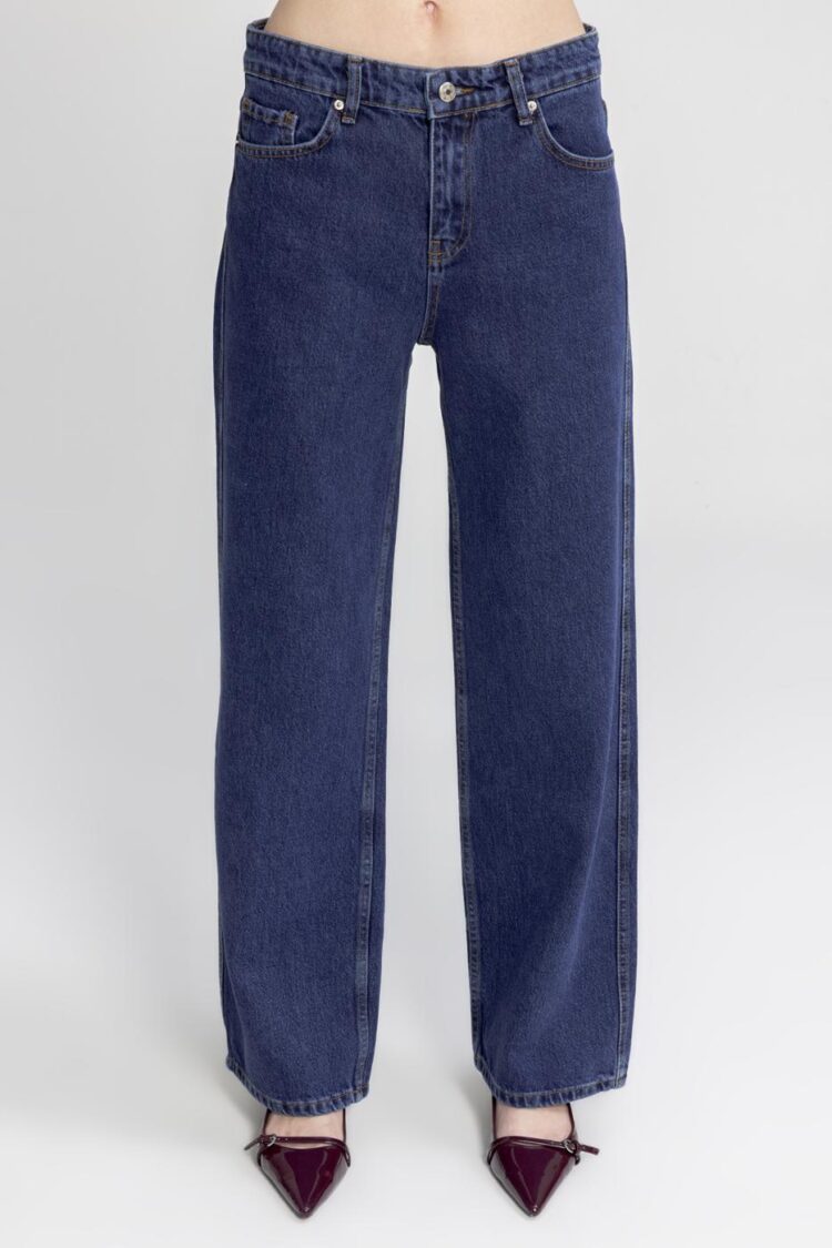 Straight Cut Denim Trousers
