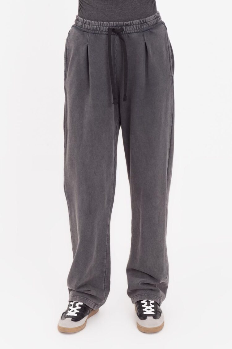 Washed Pleat Detailed Trousers
