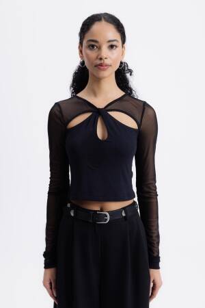 Top With Window Detail - BSL - Globality Store - Women Clothes Wholesale Turkey