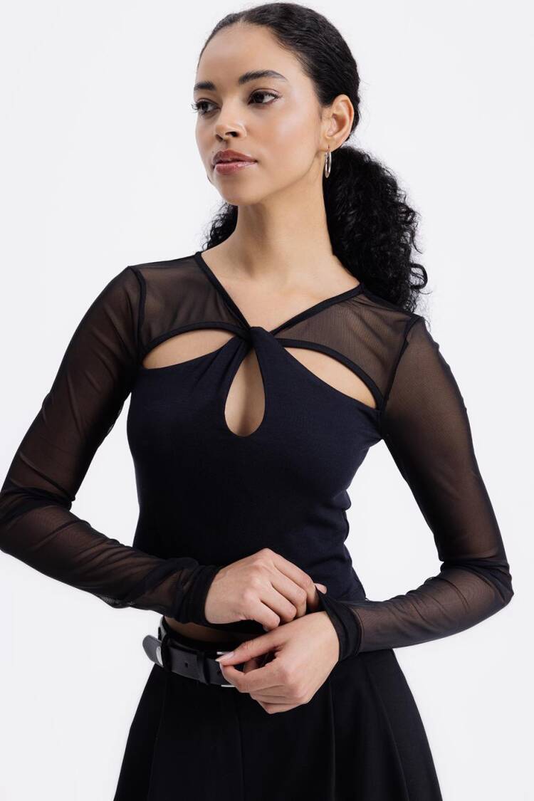 Top With Window Detail - BSL - Globality Store - Women Clothes Wholesale Turkey
