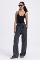 Washed Rib Stitching Detailed Trousers - BSL - Globality Store - Women Clothes Wholesale Turkey