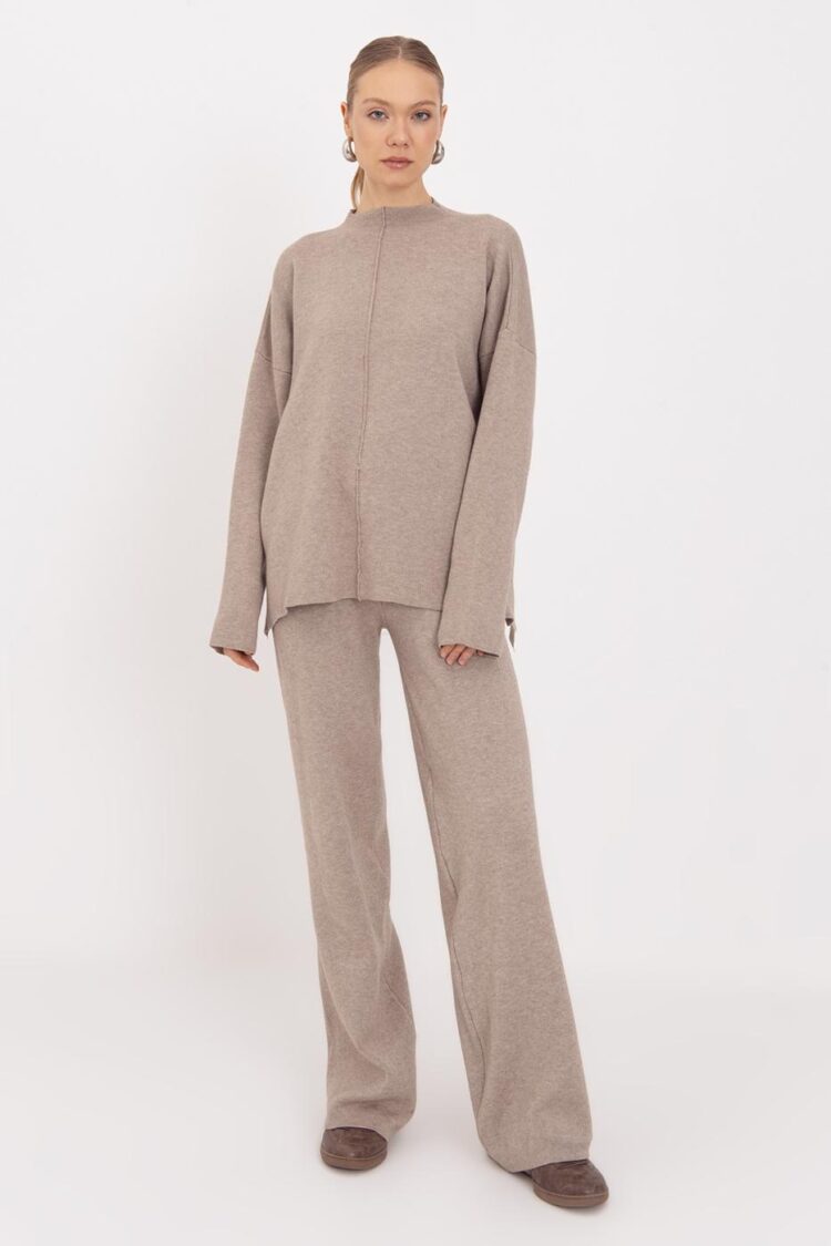 Wide Leg Knitted Trousers - BSL - Globality Store - Women Clothes Wholesale Turkey