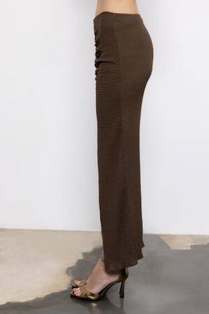 Gathered Textured Midi Skirt - BSL - Globality Store - Women Clothes Wholesale Turkey