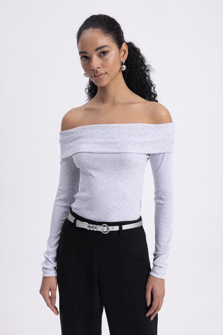 Madonna Collar Top - BSL - Globality Store - Women Clothes Wholesale Turkey