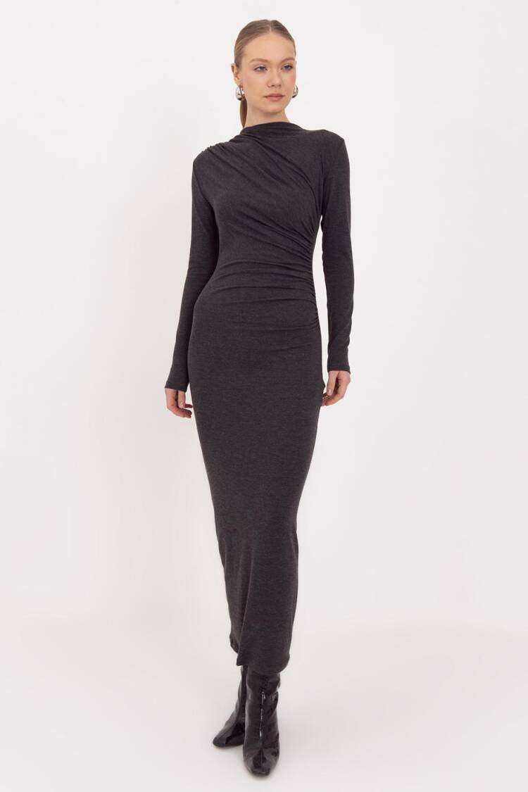 Draped Midi Dress