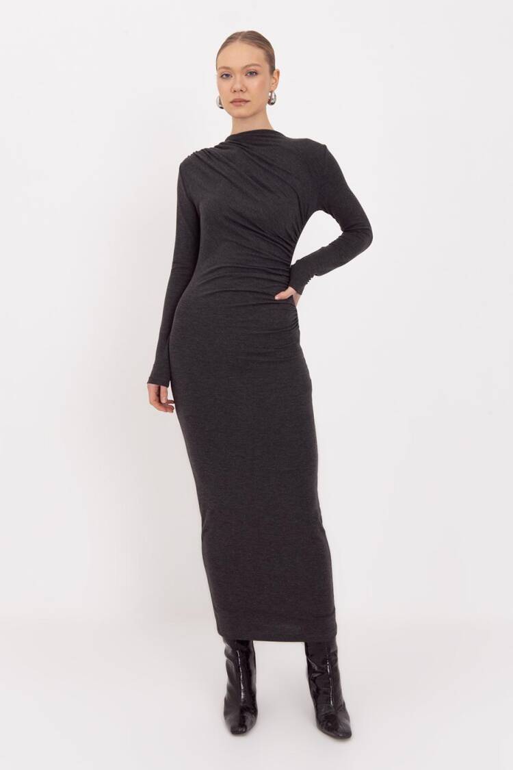 Draped Midi Dress