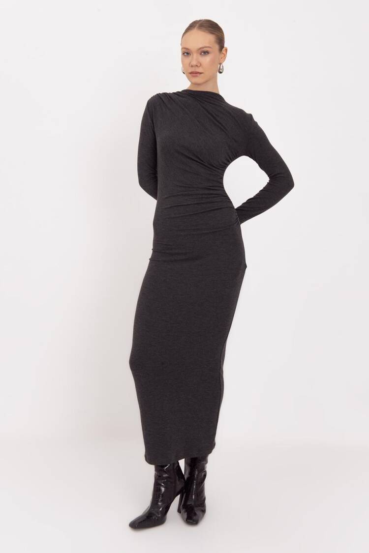 Draped Midi Dress