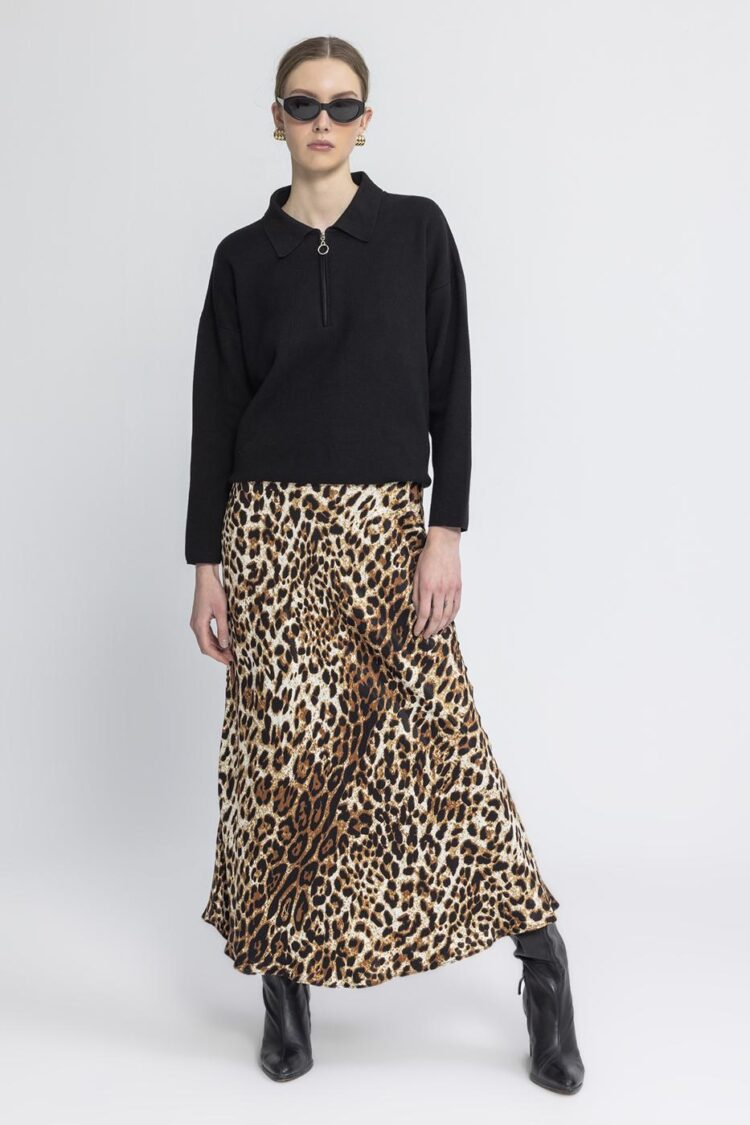 Satin Midi Skirt