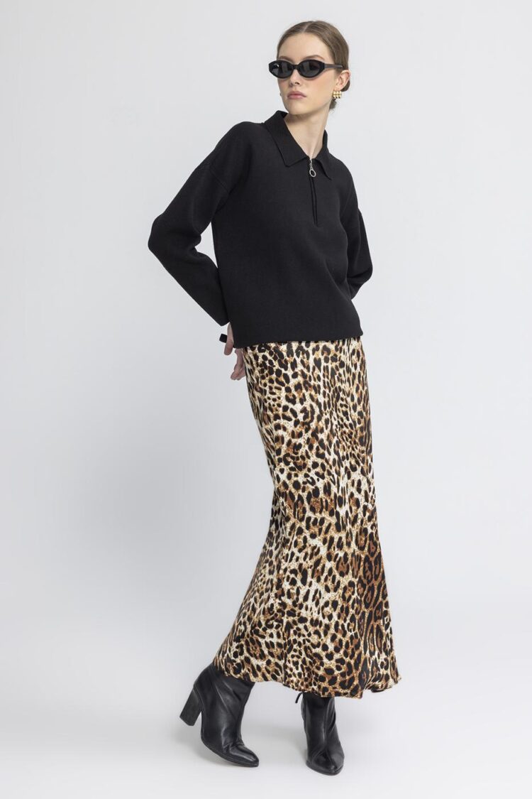 Satin Midi Skirt