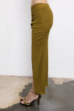 Gathered Textured Midi Skirt - BSL - Globality Store - Women Clothes Wholesale Turkey