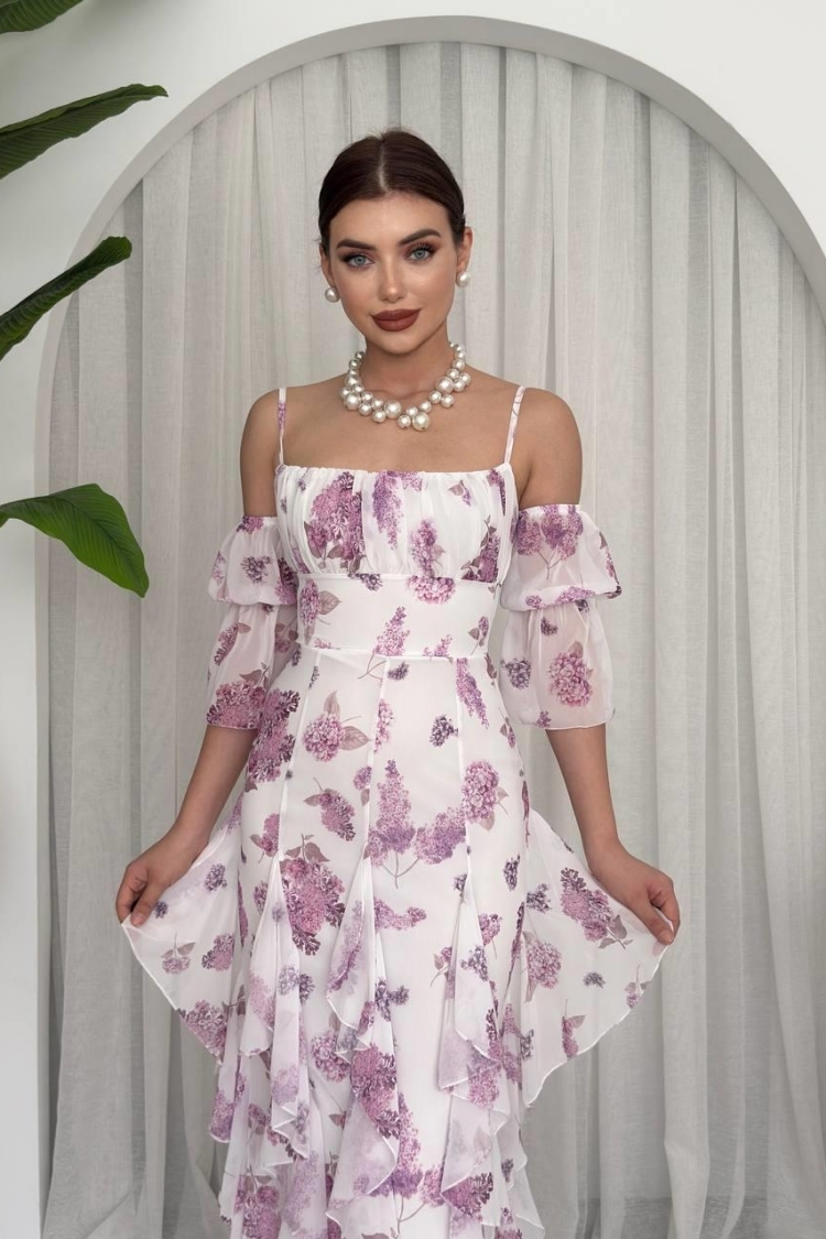 Mugo Ruffle Dress - Etika - Globality Store - Women Clothes Wholesale Turkey