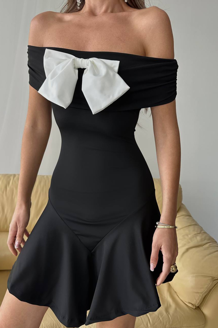 Mini Size Lycra Bow Dress