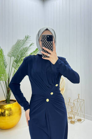 Lycra Button Detailed Burkini Dress - Mode Roy - Globality Store - Women Clothes Wholesale Turkey