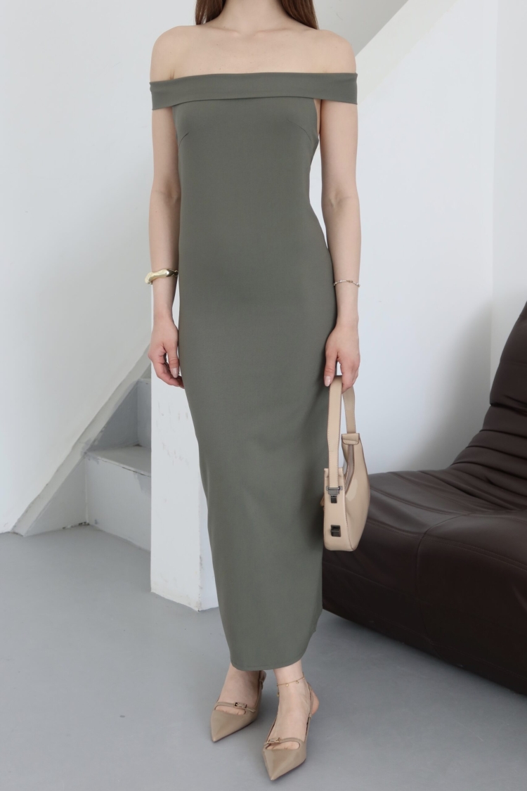 Polyviscose Dress With Back Neckline