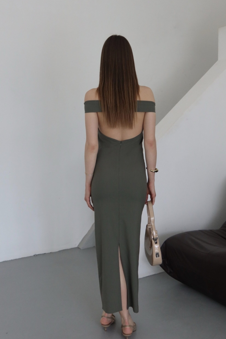 Polyviscose Dress With Back Neckline