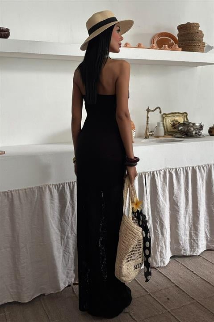 Openwork Strapless Dress