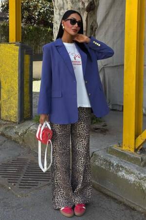 Gold Buttoned Blazer Jacket - Sobe Istanbul - Globality Store - Women Clothes Wholesale Turkey