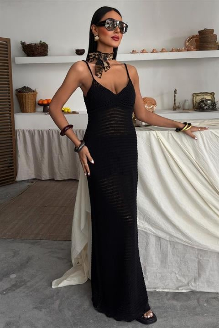 Strappy Openwork Dress - Sobe Istanbul - Globality Store - Women Clothes Wholesale Turkey