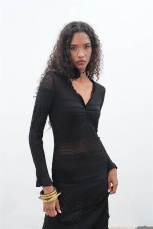 Long Knit Dress - Sobe Istanbul - Globality Store - Women Clothes Wholesale Turkey