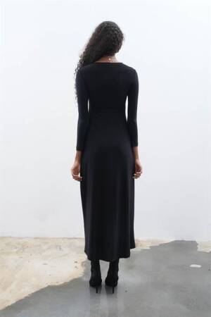 Long Low Cut Dress - Sobe Istanbul - Globality Store - Women Clothes Wholesale Turkey