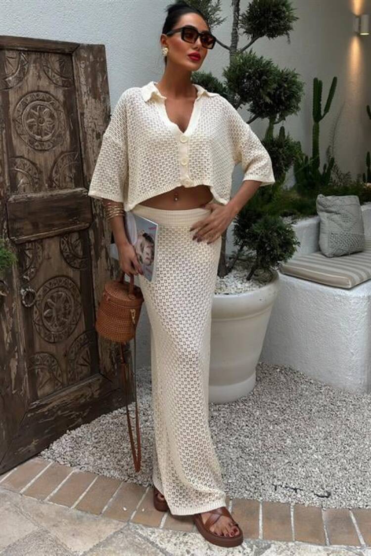 Openwork Skirt Set - Sobe Istanbul - Globality Store - Women Clothes Wholesale Turkey