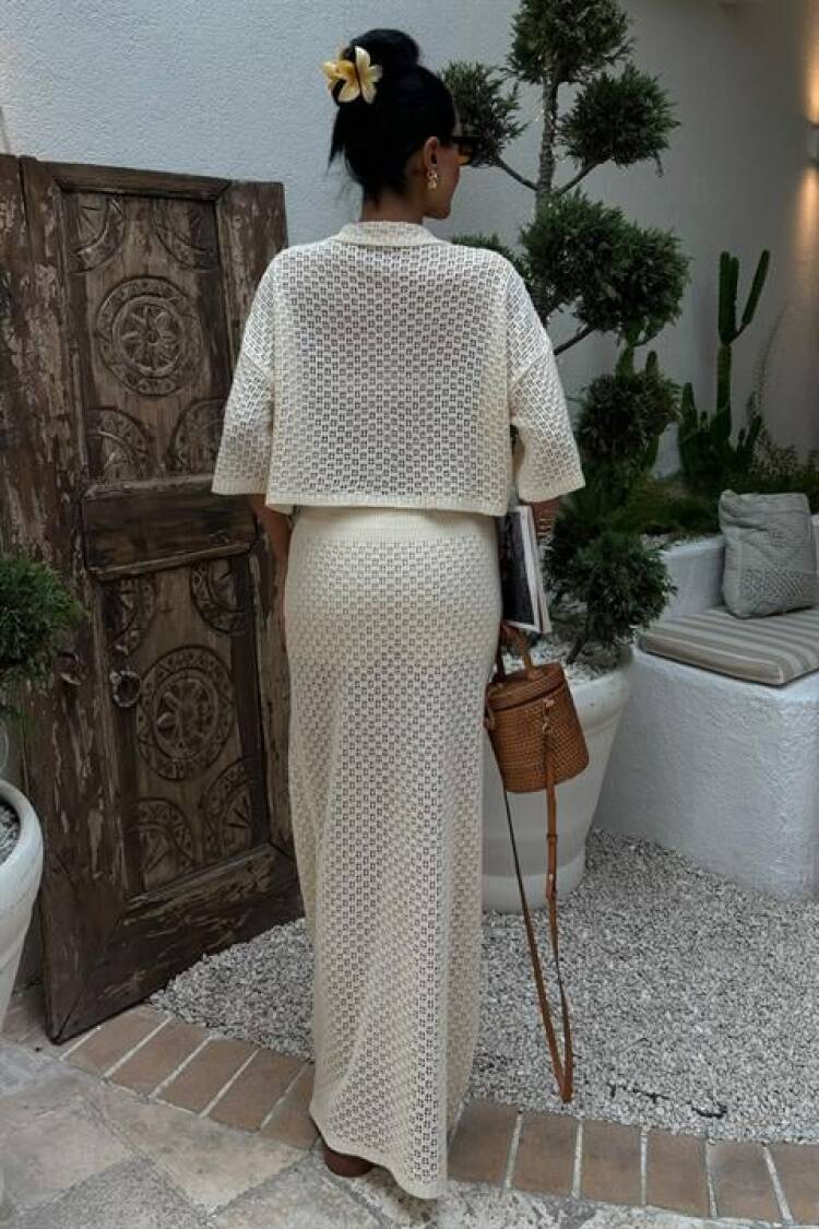 Openwork Skirt Set