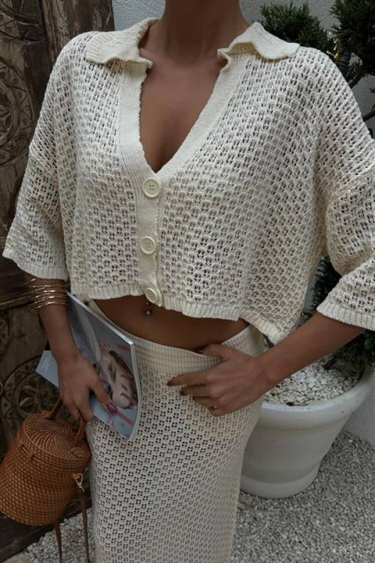 Openwork Skirt Set