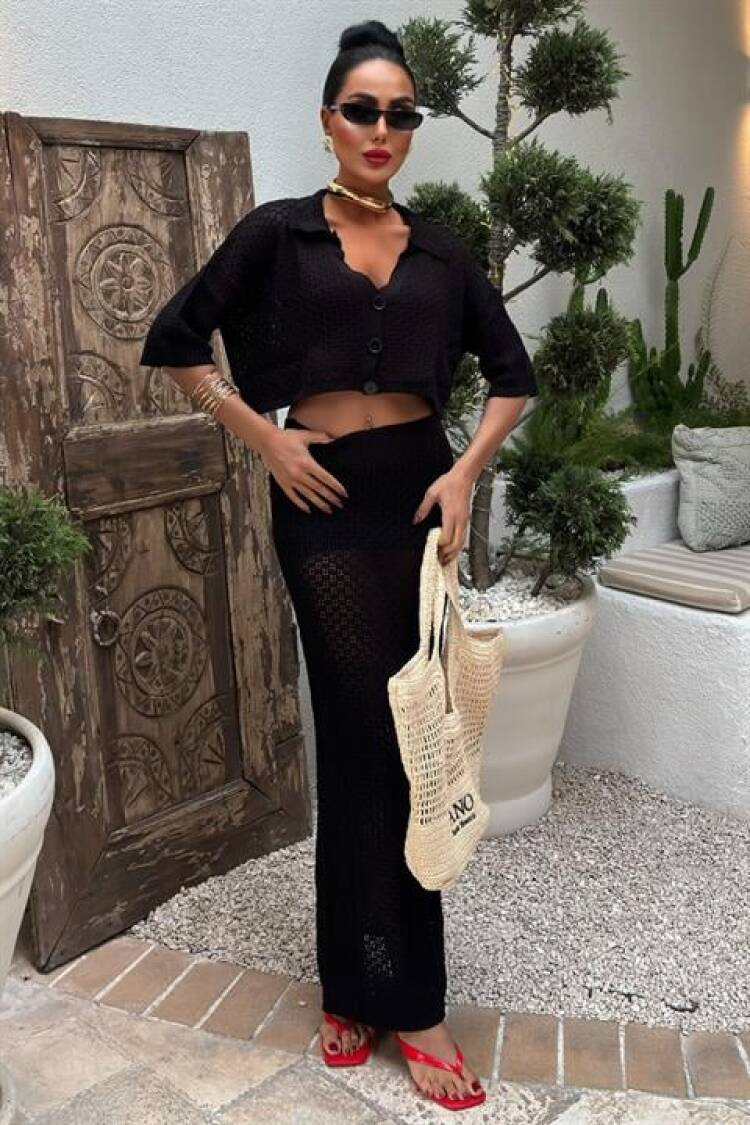 Openwork Skirt Set