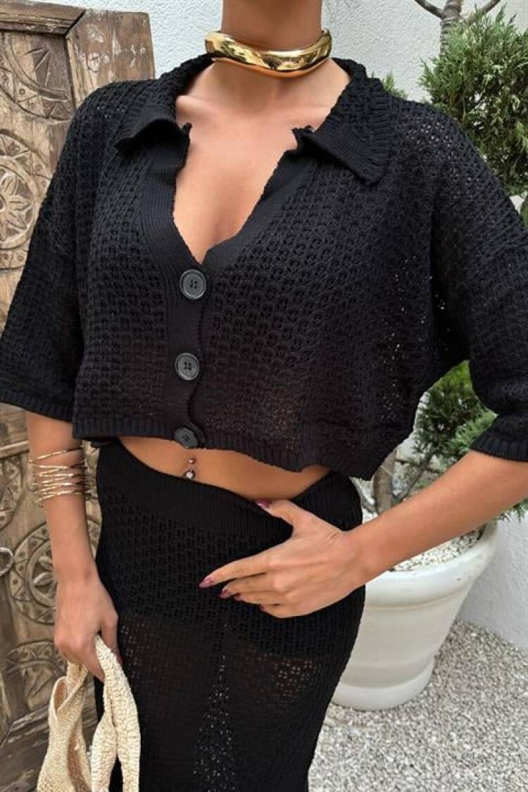 Openwork Skirt Set