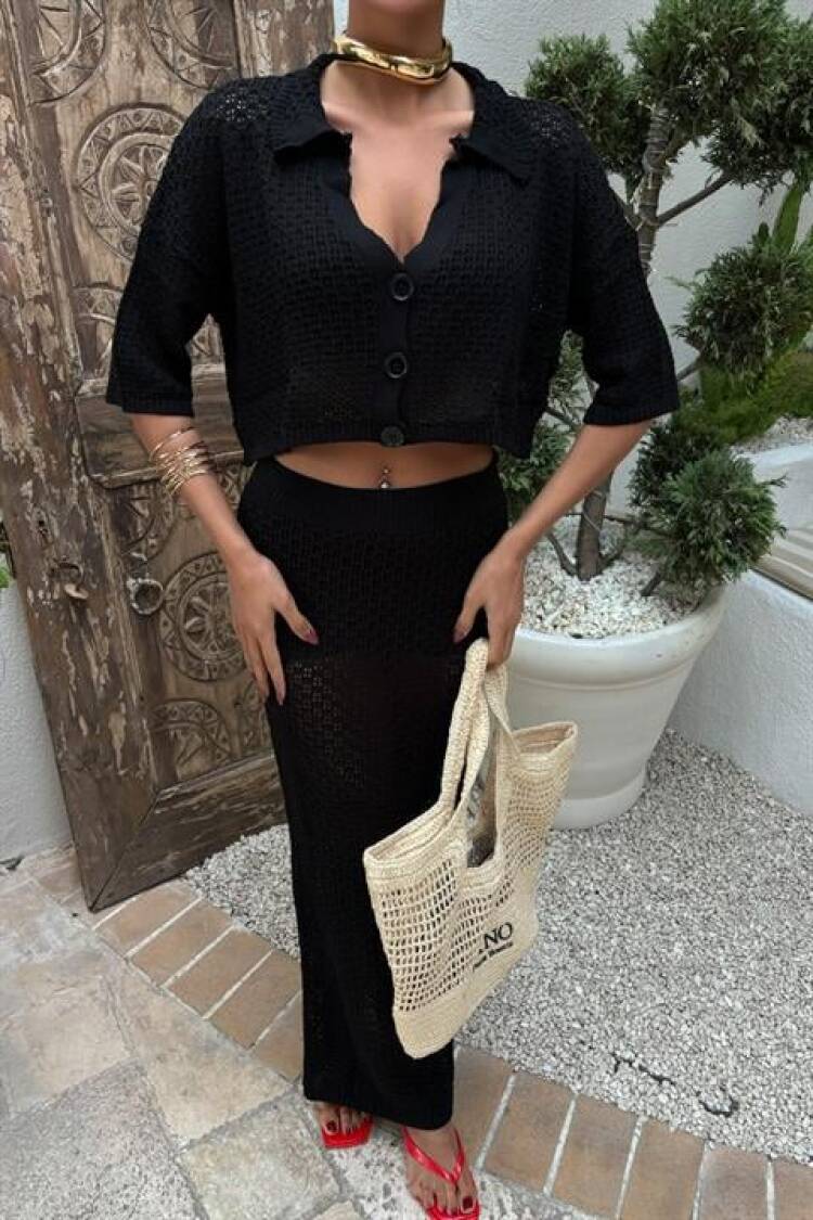 Openwork Skirt Set