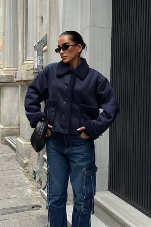 Suede Jacket With Fur Inside - Sobe Istanbul - Globality Store - Women Clothes Wholesale Turkey