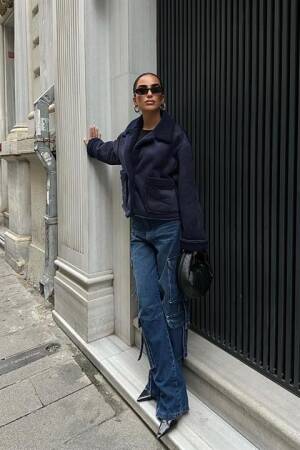 Suede Jacket With Fur Inside - Sobe Istanbul - Globality Store - Women Clothes Wholesale Turkey
