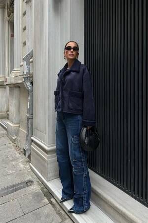 Suede Jacket With Fur Inside - Sobe Istanbul - Globality Store - Women Clothes Wholesale Turkey