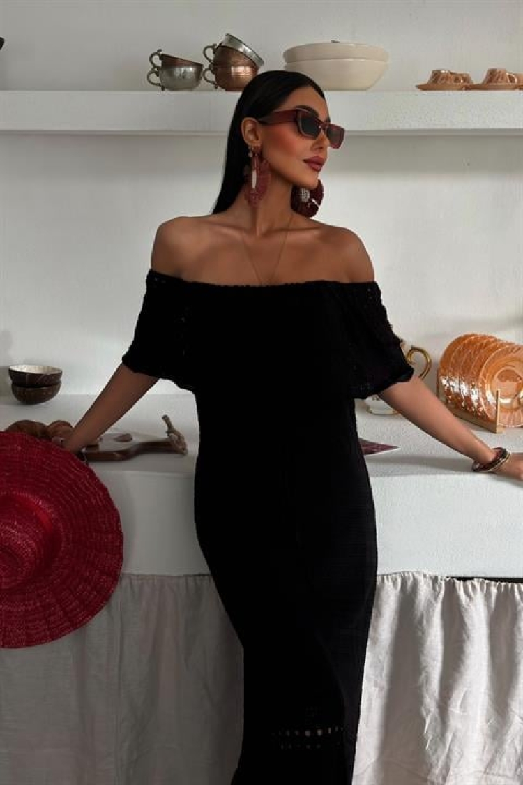 Openwork Strapless Dress
