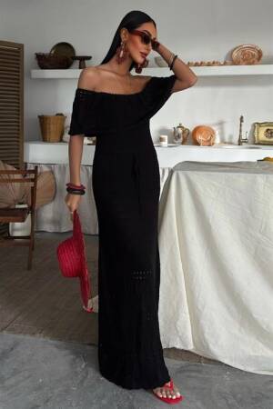 Openwork Strapless Dress - Sobe Istanbul - Globality Store - Women Clothes Wholesale Turkey