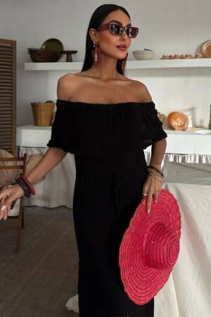 Openwork Strapless Dress - Sobe Istanbul - Globality Store - Women Clothes Wholesale Turkey
