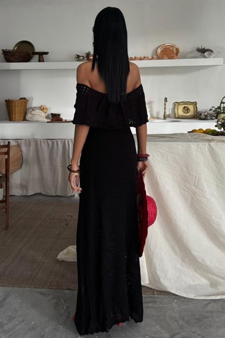 Openwork Strapless Dress