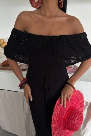 Openwork Strapless Dress - Sobe Istanbul - Globality Store - Women Clothes Wholesale Turkey