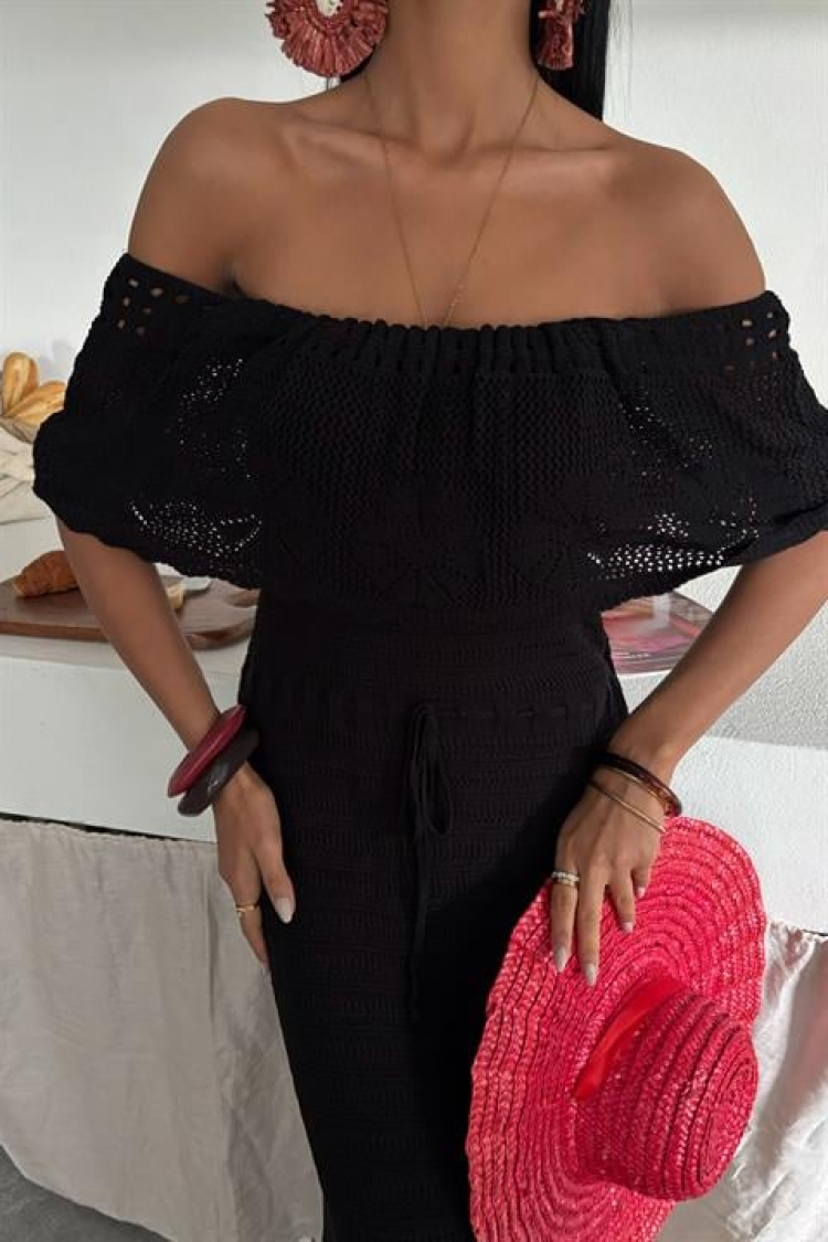Openwork Strapless Dress