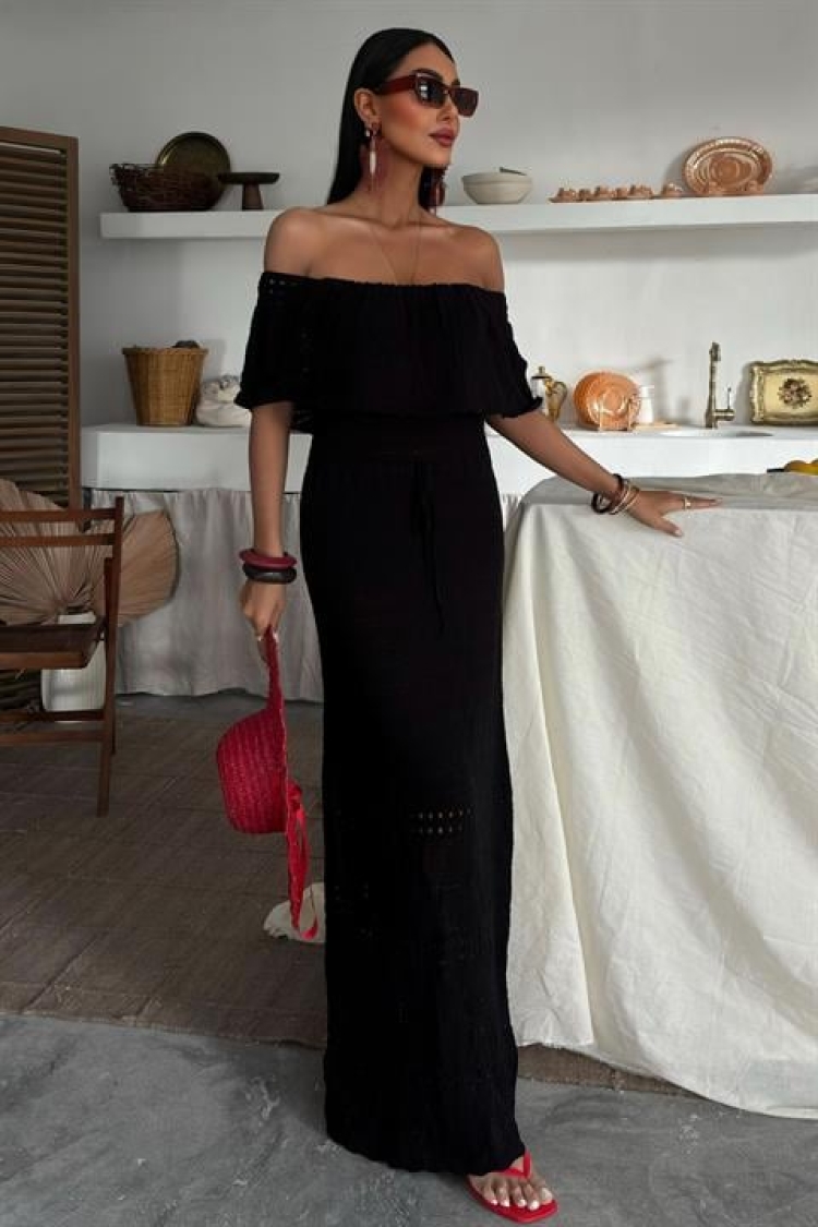 Openwork Strapless Dress - Sobe Istanbul - Globality Store - Women Clothes Wholesale Turkey