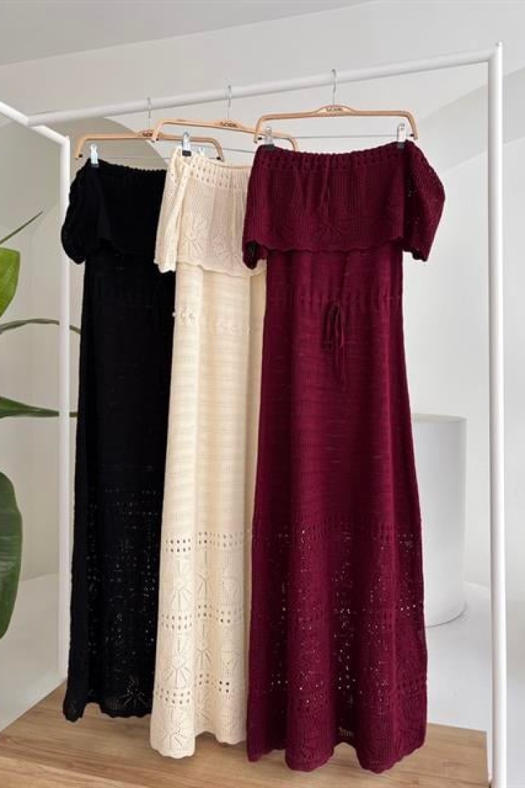 Openwork Strapless Dress